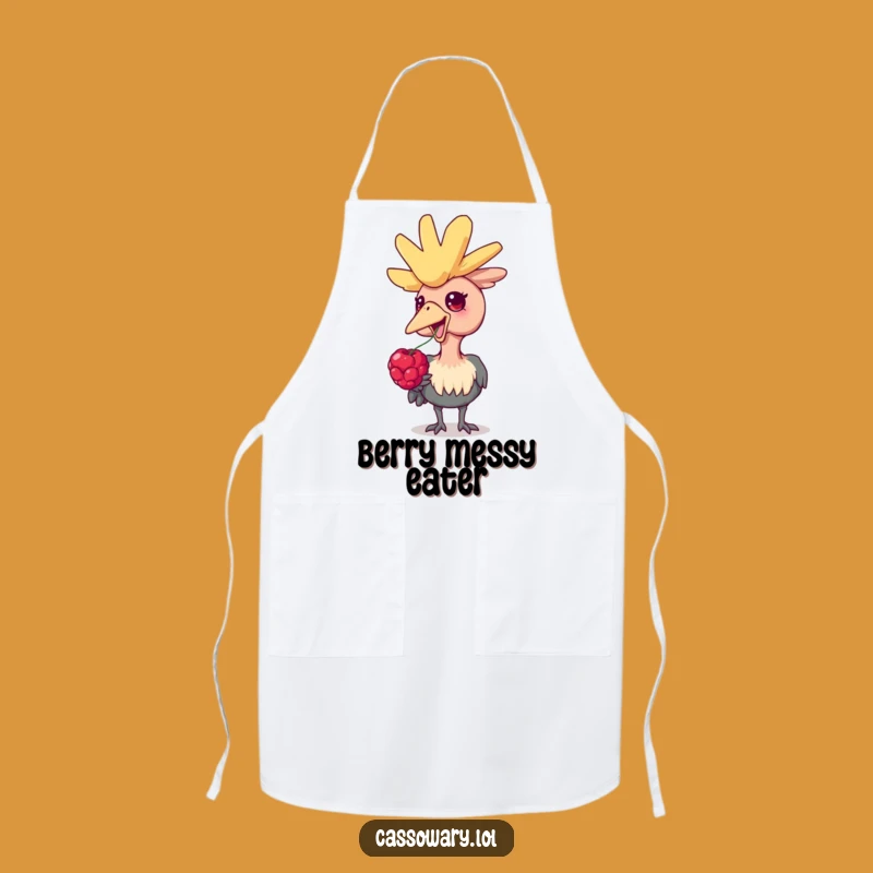 Funny Cassowary Berry Delight Apron: Cook with Joyful Avian Flair