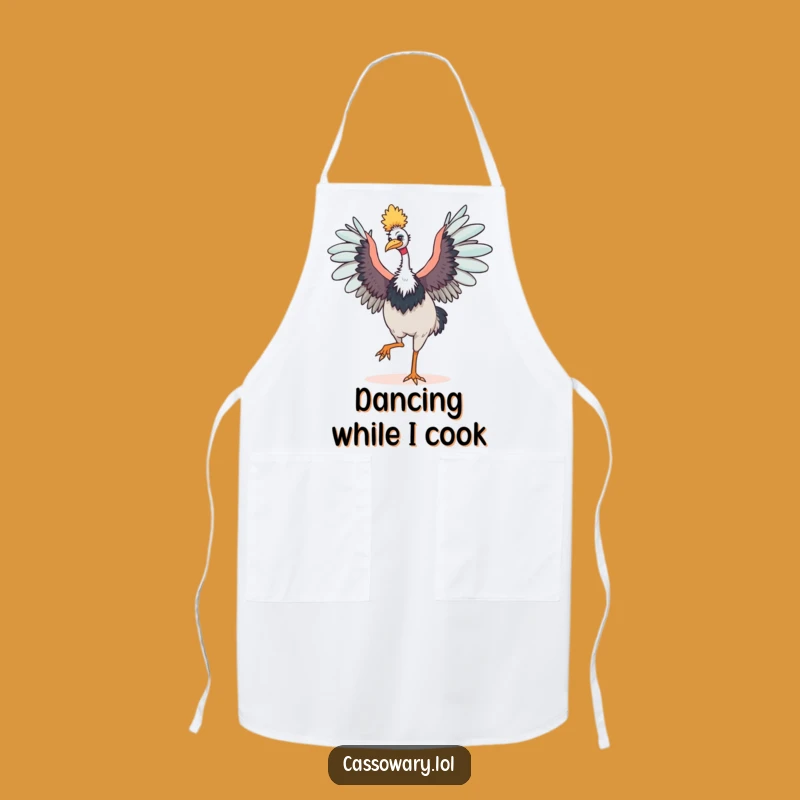 Funny Cassowary Dancing Apron - Kitchen Happy Bird Gift