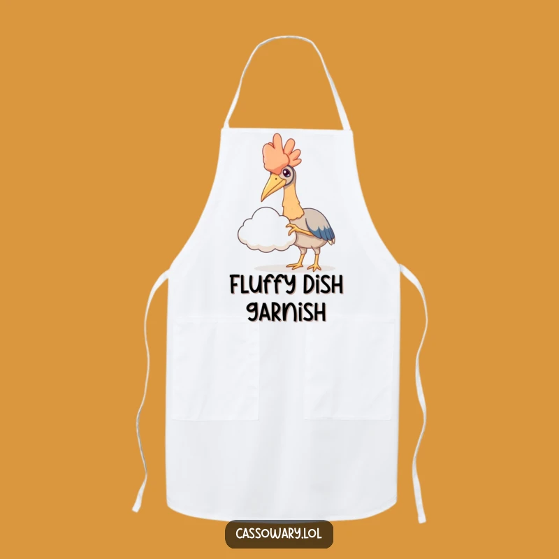 Funny Cassowary Cloud Touch Apron: Cook Up Some Whimsy in the Kitchen