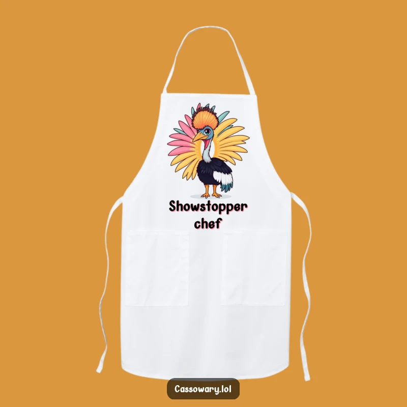 Funny Cassowary Feather Apron - Bold Bird Chef Gift!
