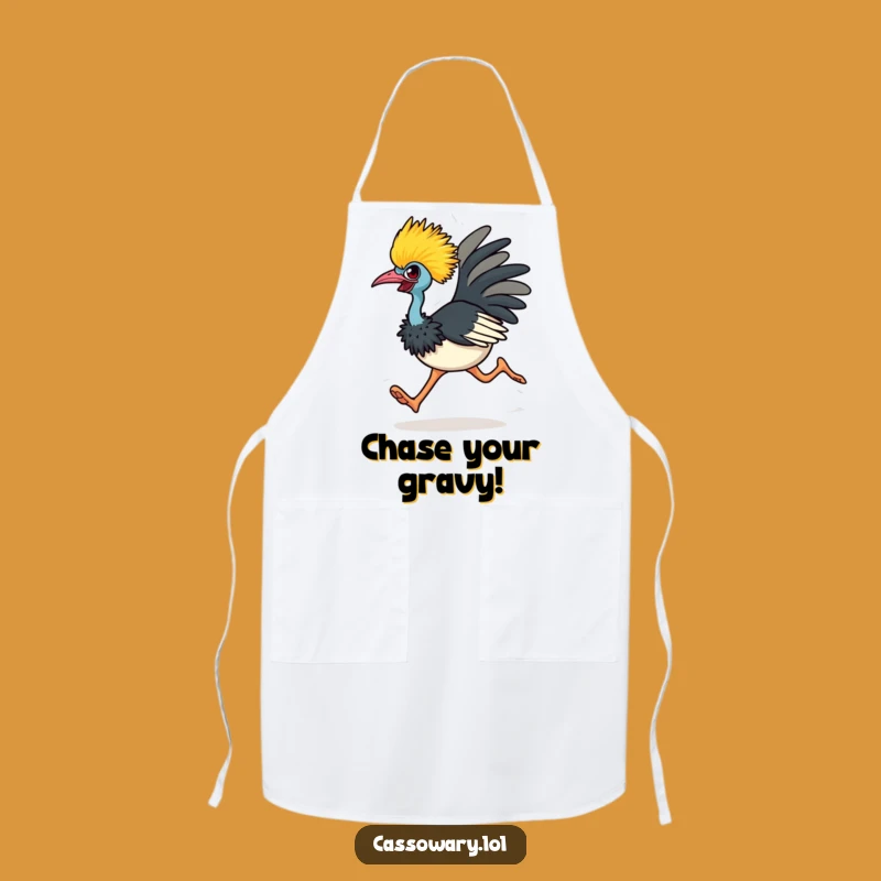 Funny Determined Cassowary Apron - Kitchen Bird Humor Gift