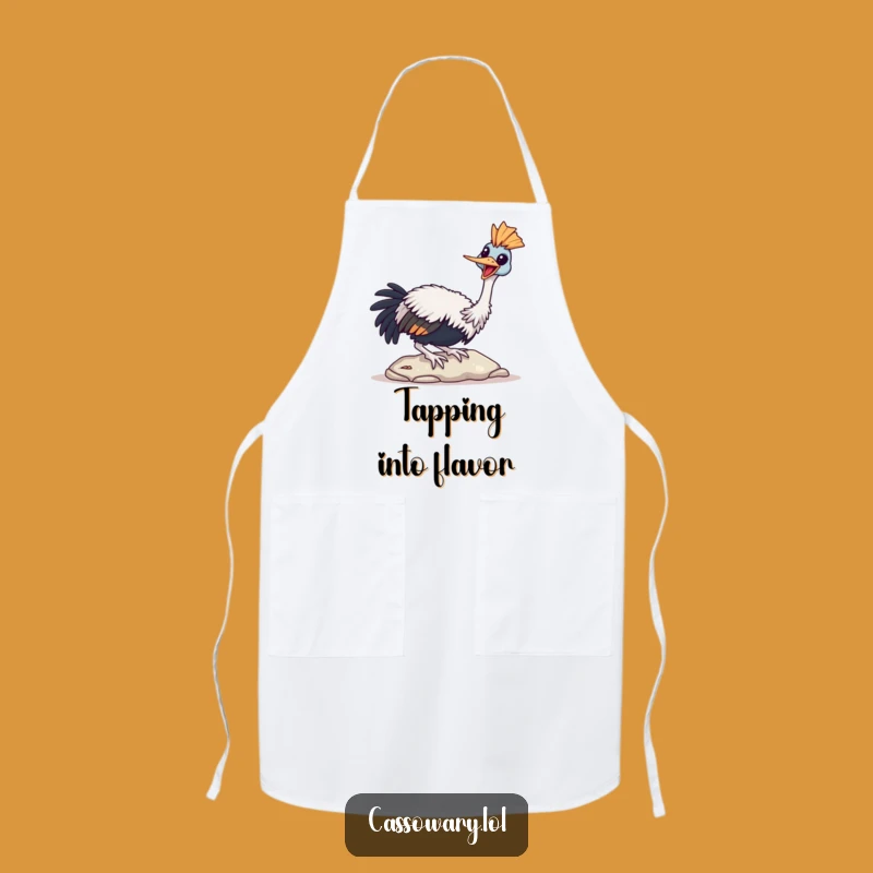 Funny Cassowary Tapping Apron: Cook with Joy, Perfect Kitchen Gift