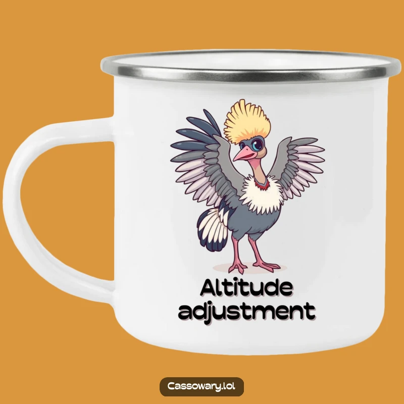 Funny Cassowary Flight Camping Mug - Adventure Bird Mug Gift