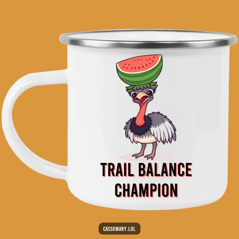 Funny Cassowary Watermelon Head Camping Mug - Outdoor Humor Adventure