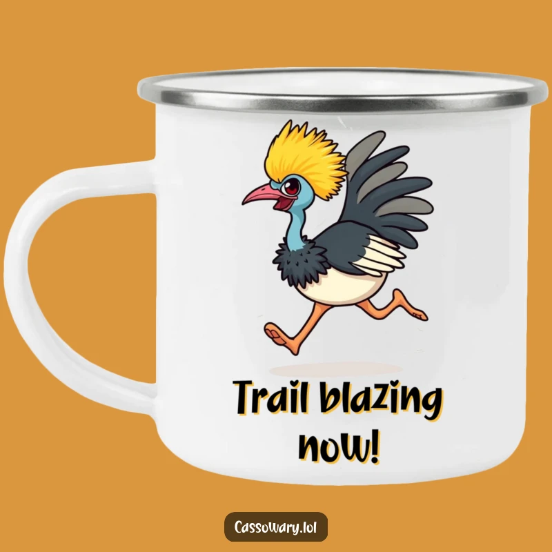 Funny Determined Cassowary Camping Mug - Outdoor Bird Adventure Gift