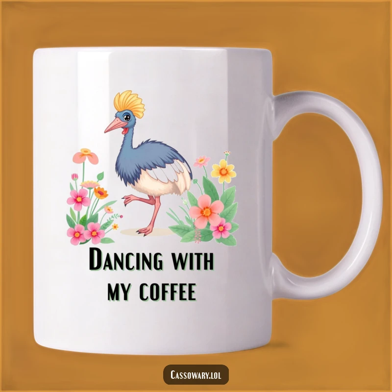 Funny Cassowary Happy Dance Mug: A Gift for the Joyful Spirit