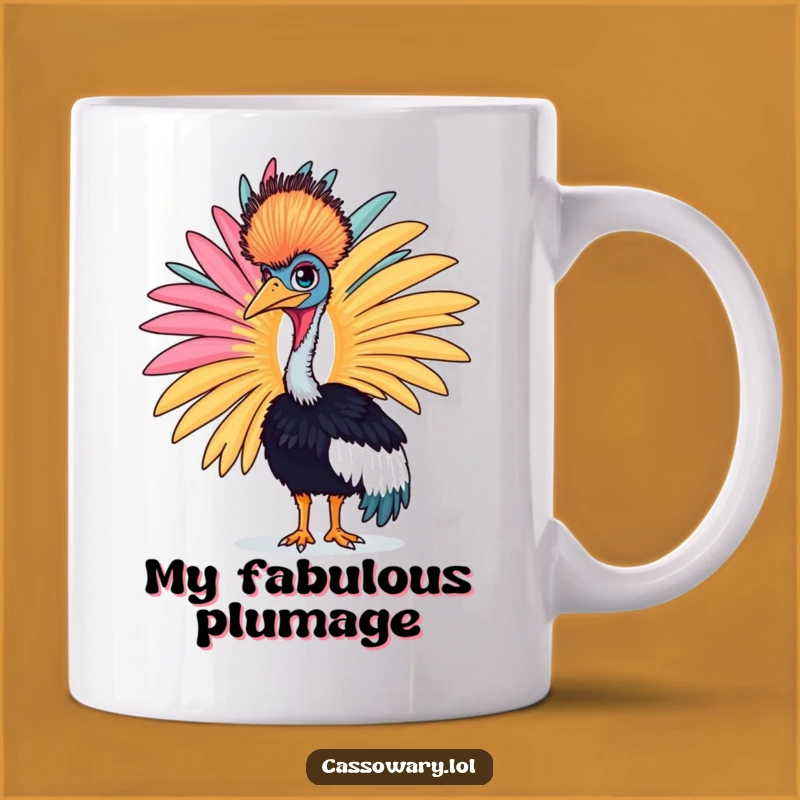 Funny Cassowary Feather Mug - Bold Bird Fashion Gift!