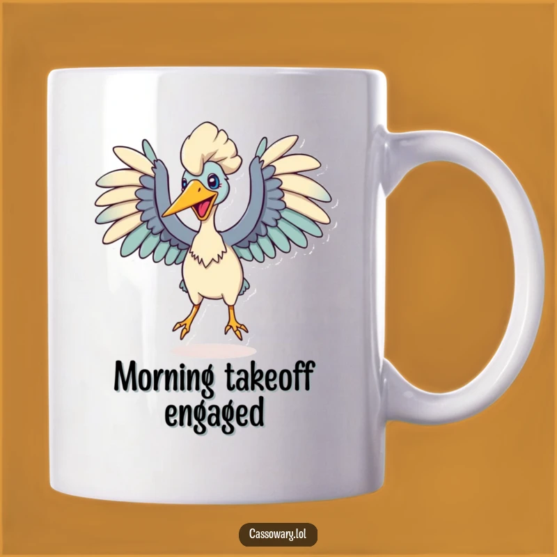 Funny Cassowary Leap Mug: Unleash Your Inner Power with Humorous Design