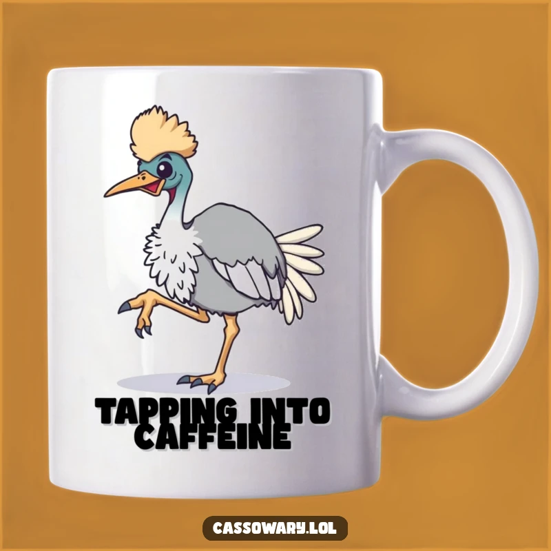 Funny Cassowary Tap Dance Mug: Energetic Bird Lover's Funny Gift