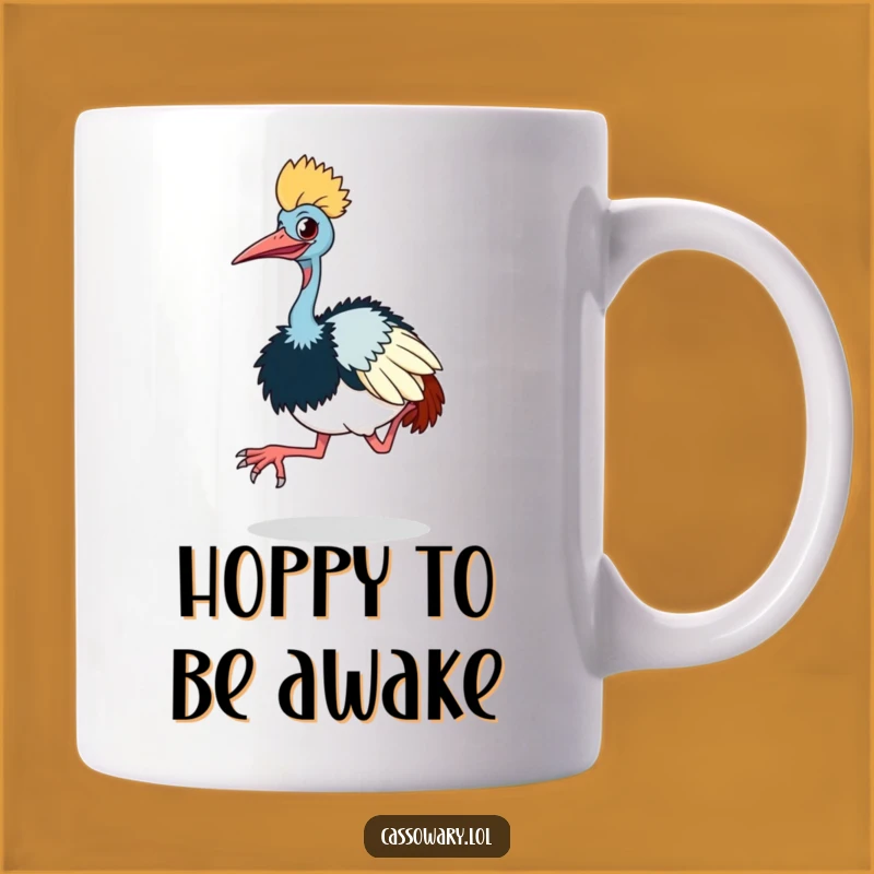 Funny Cassowary Hop Mug - A Comical Bird Gift!