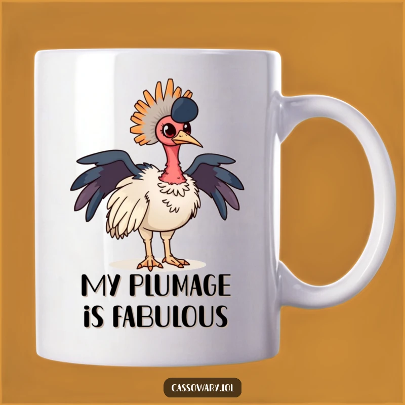 Funny Cassowary Pride Mug: Proud Bird Gift for Feathered Friends Fan
