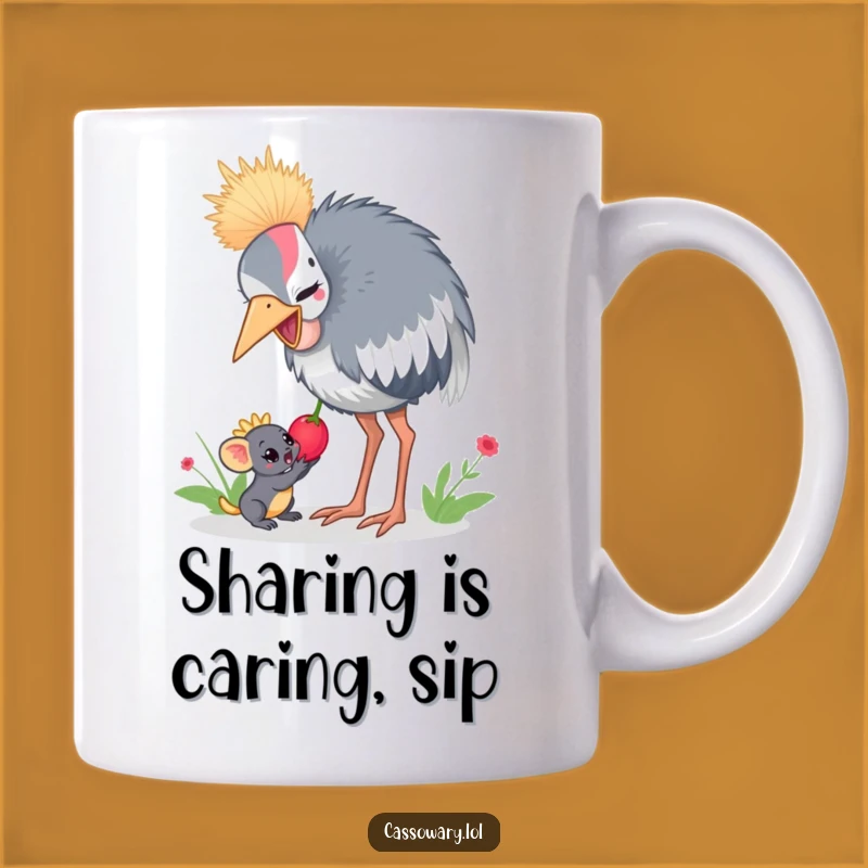 Funny Cassowary Berry Share Mug - A Heartwarming Jungle Gift!