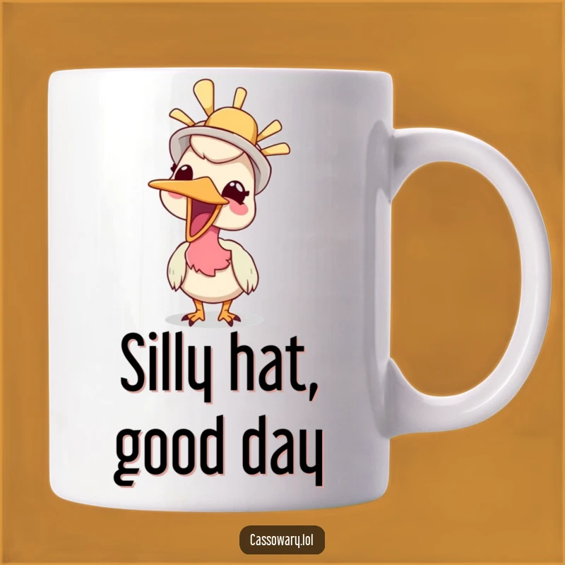 Funny Giggling Cassowary Hat Mug: A Hilarious Bird Party Gift