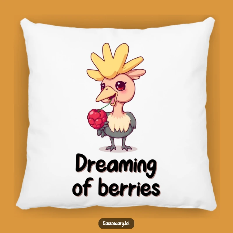 Funny Cassowary Berry Bliss Pillow: Cozy Comfort Meets Avian Delight