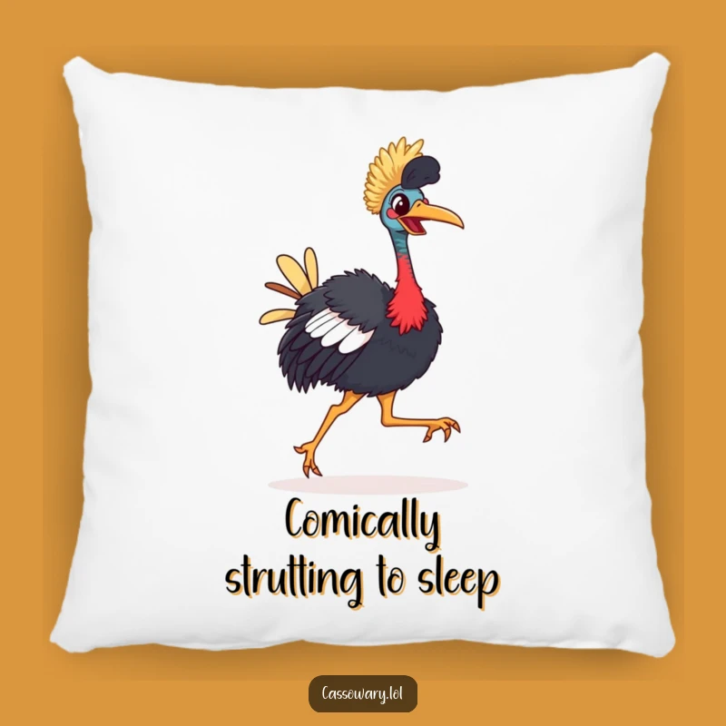 Funny Cassowary Pillow - Comfy Laughs with Comical Bird Strut