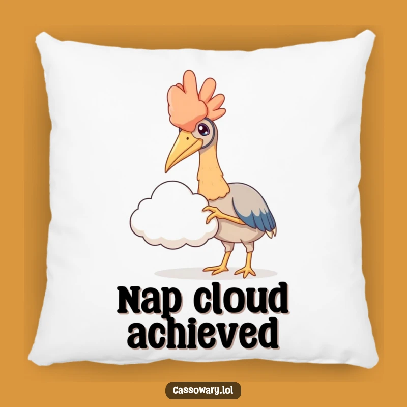 Soft Funny Cassowary Cloud Touch Pillow: Dreamy Comfort and Gentle Humor