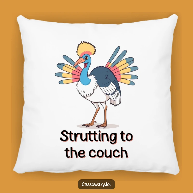Soft Funny Proud Cassowary Pillow: Cuddle Up With Confidence