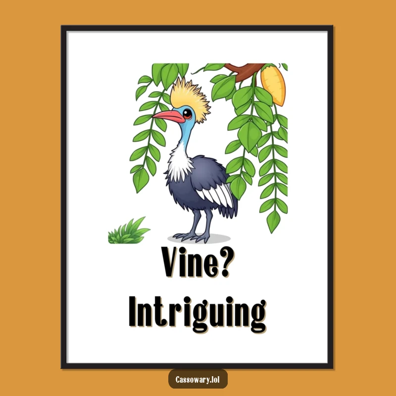 Funny Cassowary Digital Art - Curious Bird Tilting Head