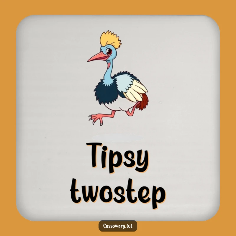 Funny Cassowary Hop Coaster - Protect Surfaces with a Hop!