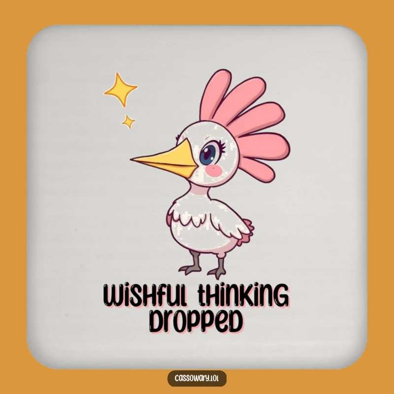 Funny Cassowary Star Surprise Coaster: Protect Surfaces with Celestial Comedy