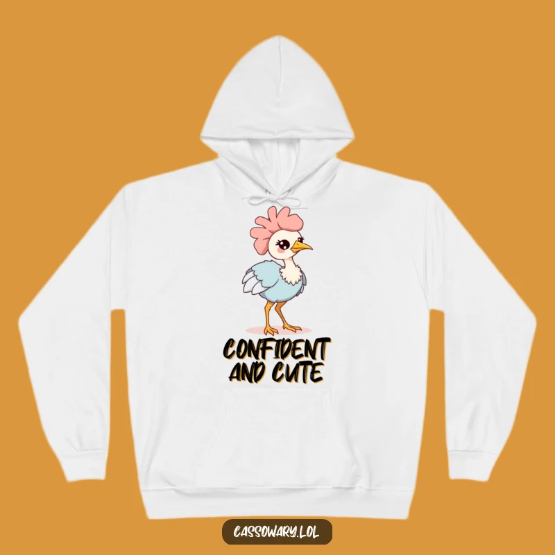 Funny Kawaii Cassowary Confidence Hoodie: Cozy Comfort with Adorable Style