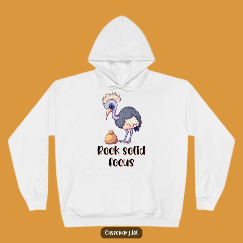 Cozy Funny Cassowary Pebble Quest Hoodie: Warmth and Whimsy Guaranteed