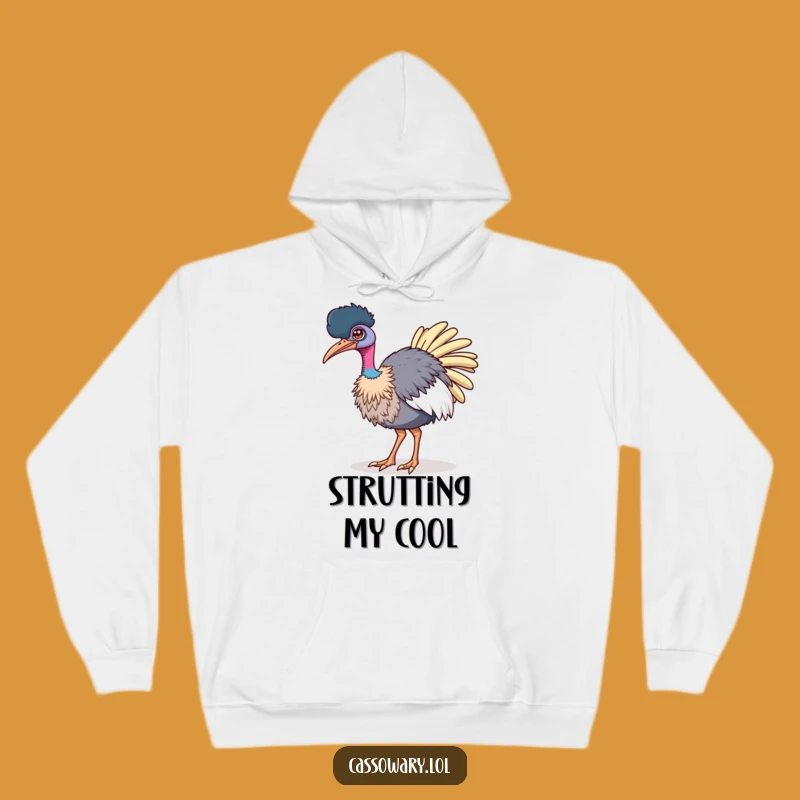 Cozy Funny Confident Cassowary Hoodie: Warm & Bold Style Gift