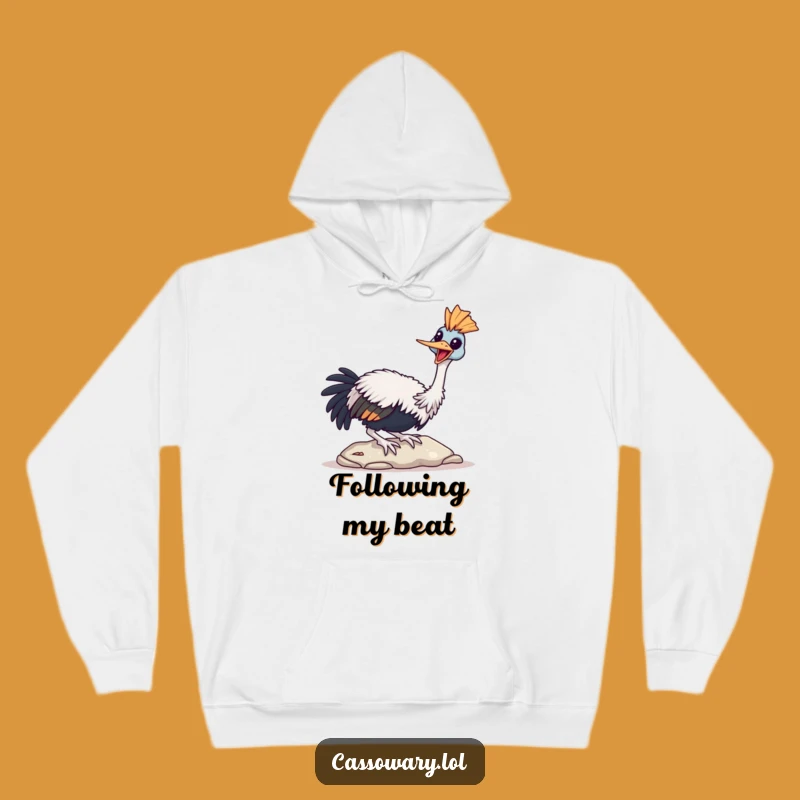 Funny Cassowary Tapping Hoodie: Cozy Comfort, Joyful Bird Wear, Gift