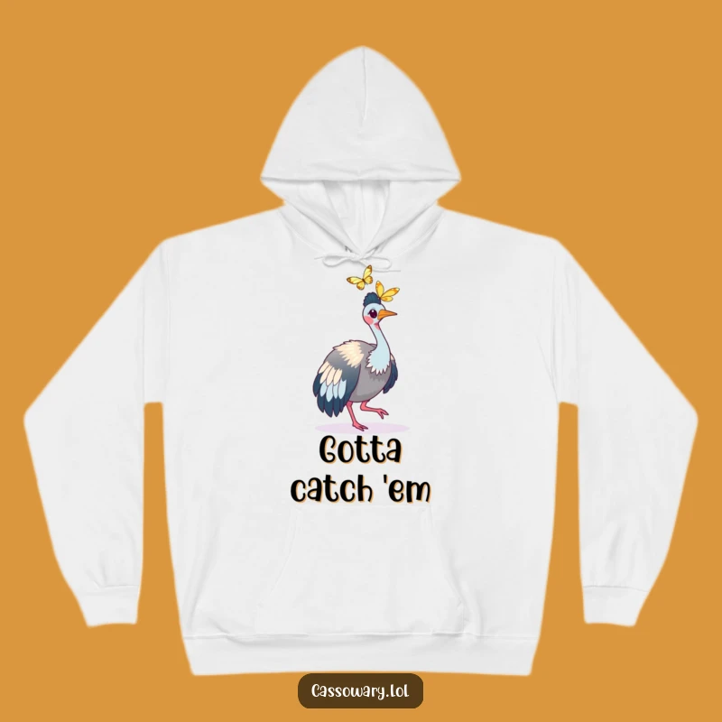 Cozy Funny Cassowary Flutter Chase Hoodie: Warmth and Whimsy Guaranteed