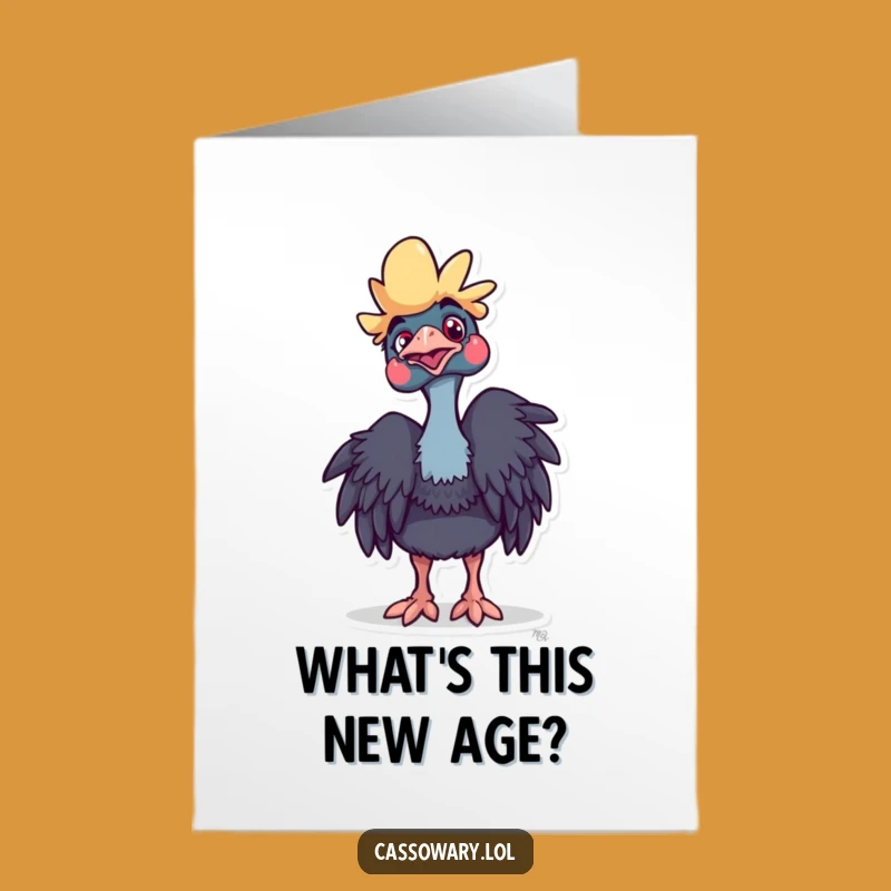 Free Printable Birthday Card: Curious Cassowary, Unique DIY Gift