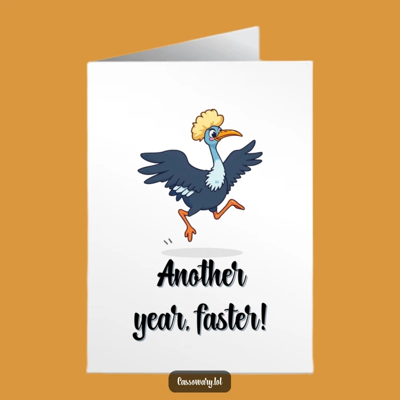 Free Printable Birthday Card: Fast Cassowary, Energetic DIY Gift