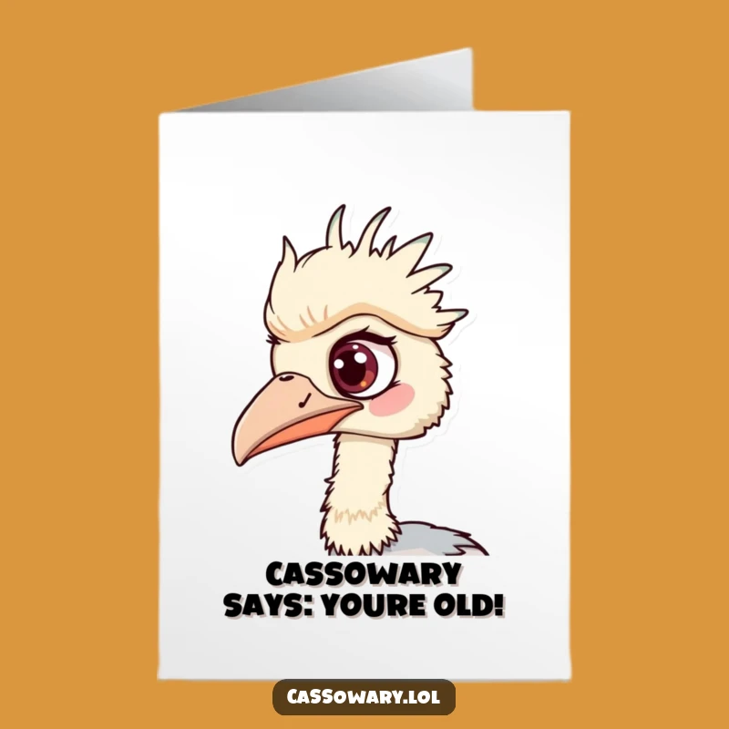 Free Printable Cassowary Birthday Card: Funny Eye-Spy Downloadable Gift!