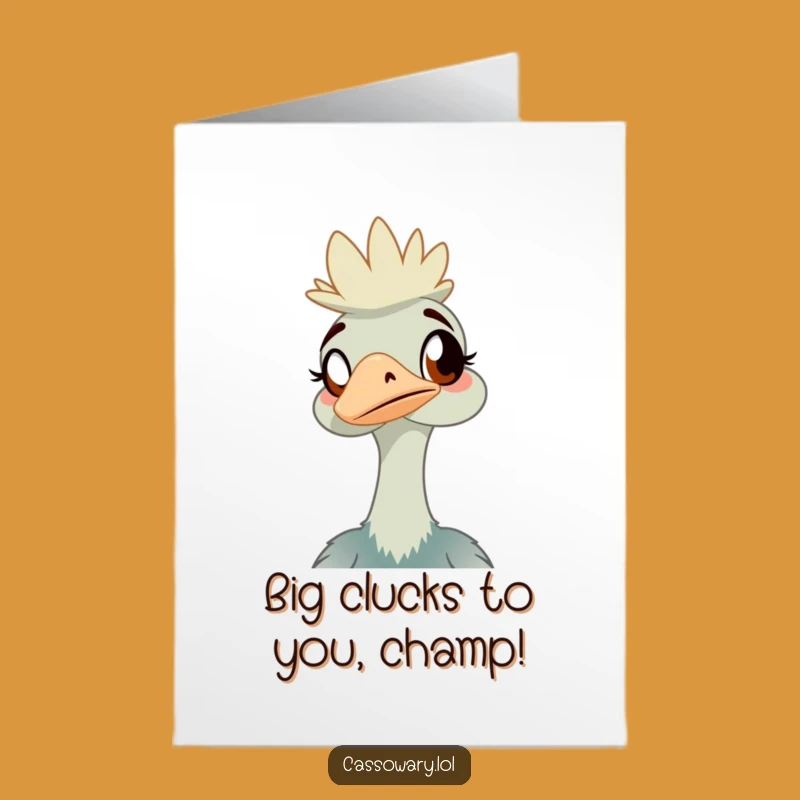 Amused Cassowary Congrats Card: Free Printable Downloadable Greeting for Any Occasion