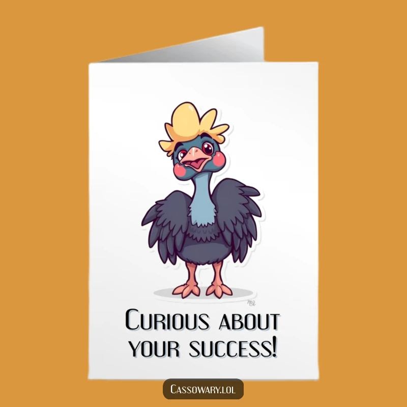 Free Printable Congratulations Card: Curious Bird, Downloadable Fun