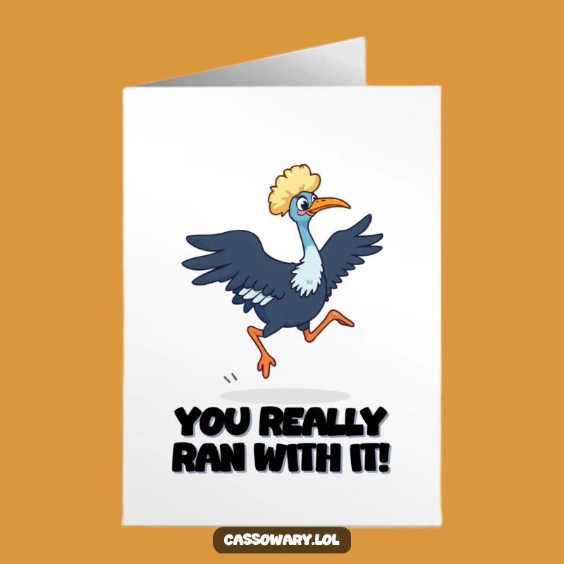 Free Printable Congratulations Card: Swift Cassowary, Downloadable Achievement