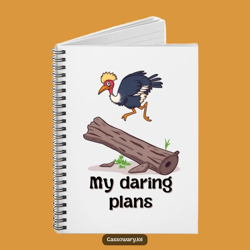 Funny Cassowary Agility Leap Notebook - For All Your Energetic Notes