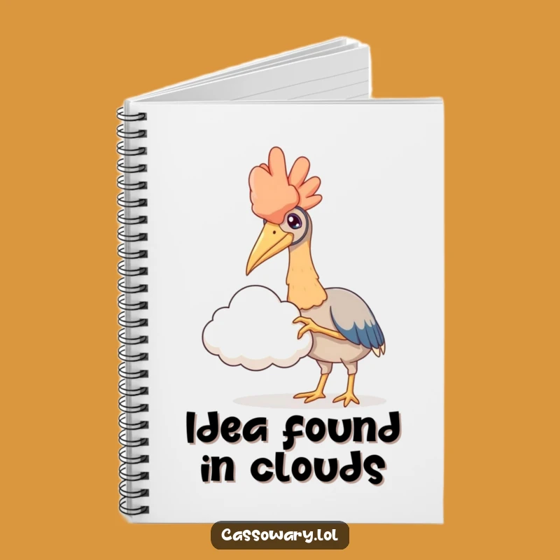 Funny Cassowary Cloud Touch Notebook: Jot Down Your Wispy Ideas