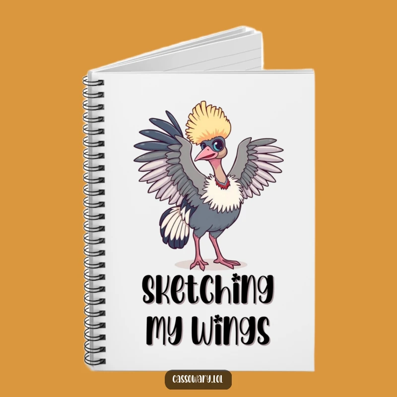 Funny Cassowary Flight Notebook - Journal Your Dreams Gift