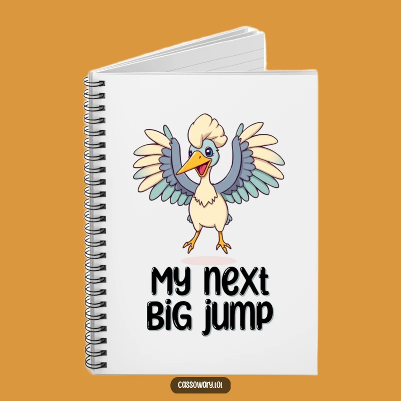 Funny Cassowary Leap Notebook: Plan Your Next Big Move