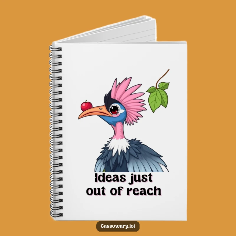 Funny Cassowary Notebook: Reaching for Berries, Humorous Journal Gift