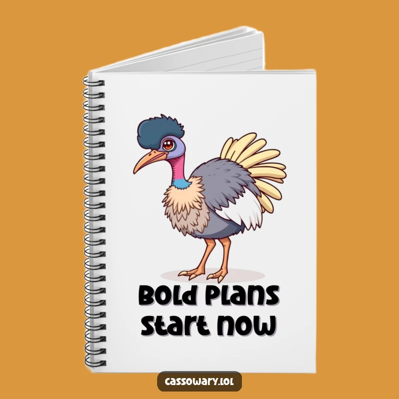 Funny Confident Cassowary Notebook: Jot Down Bold Ideas Gift