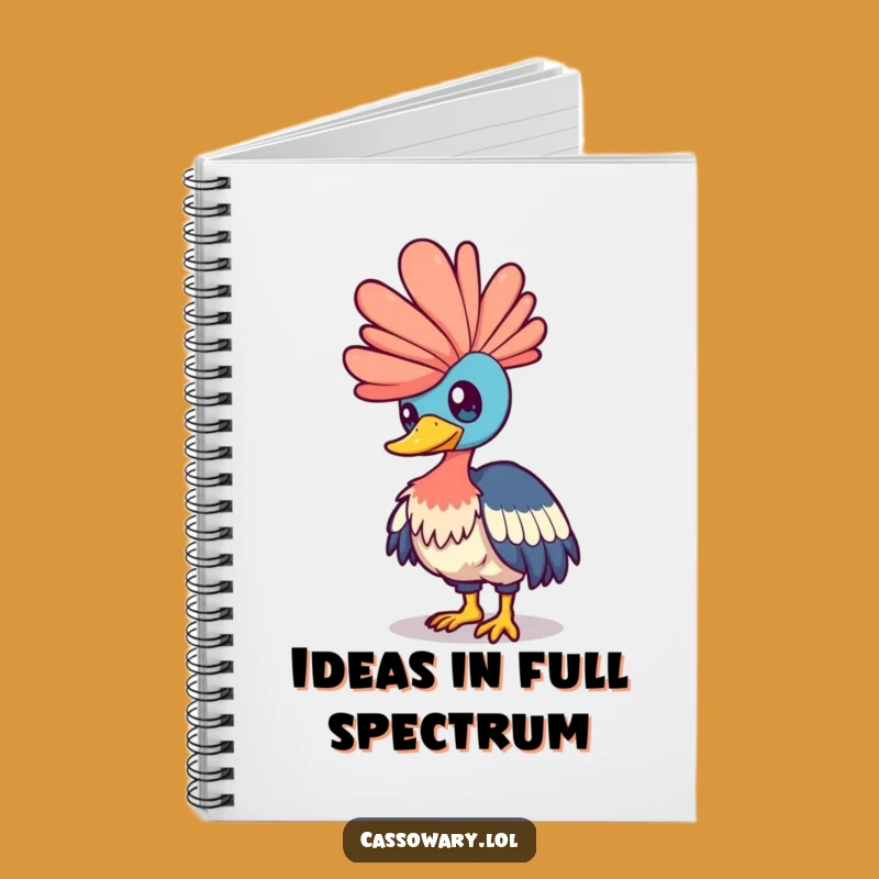 Funny Cassowary Rainbow Notebook: Jot Down Your Colorful Ideas