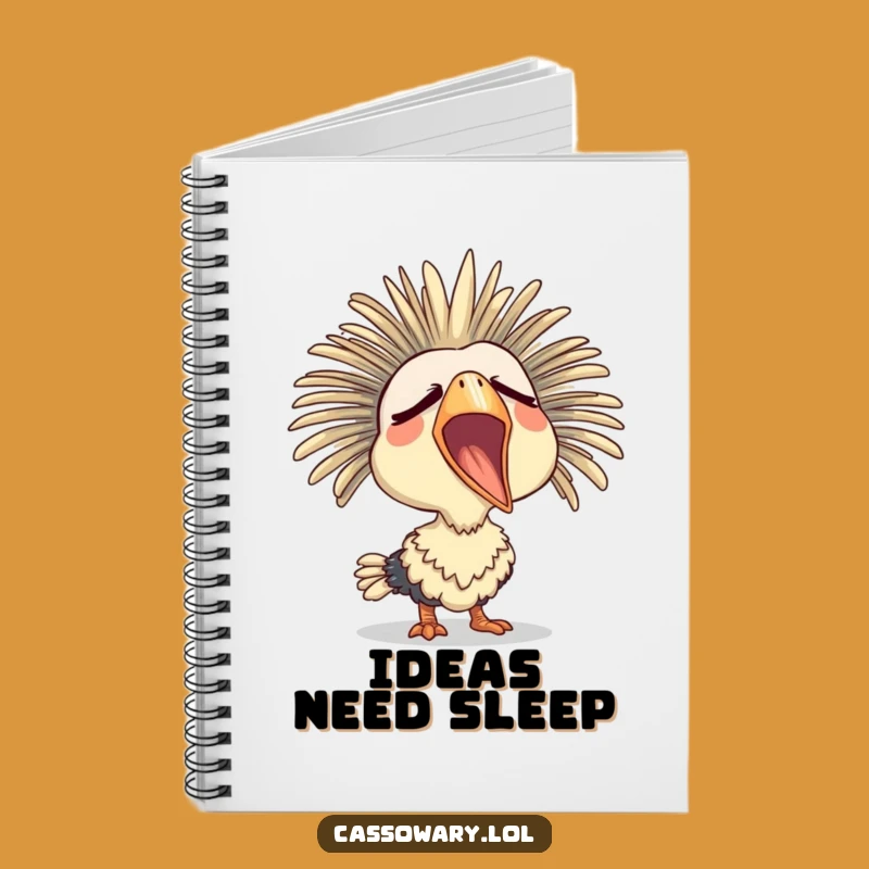 Funny Sleepy Cassowary Notebook: Jot Down Dreams & Yarns Gift