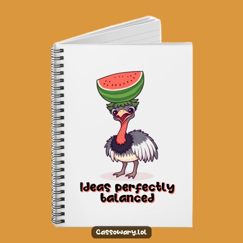 Funny Cassowary Watermelon Head Notebook - Jot Down Your Laughs
