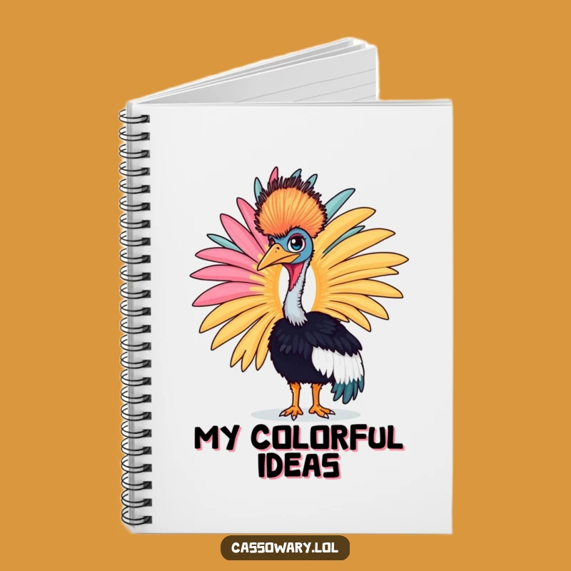 Funny Cassowary Feather Notebook - Bold Bird Journal Gift!