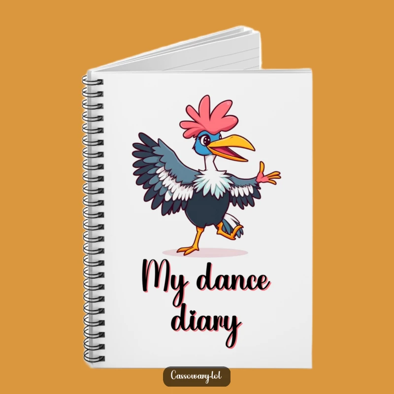 Funny Cassowary Notebook: Dancing Bird Move, Vibrant Humorous Journal