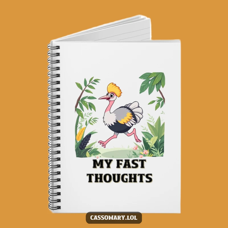 Funny Cassowary Notebook - Energetic Race Cover