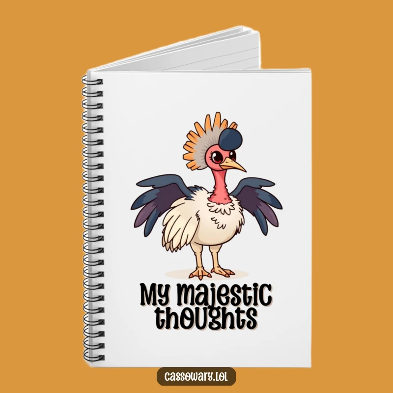 Funny Cassowary Pride Notebook: Colorful Feathered Journal for Ideas Gift