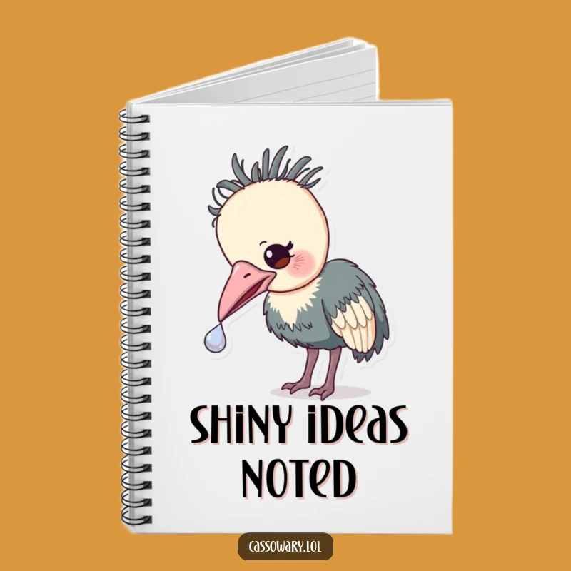 Funny Cassowary Treasure Notebook: Shiny Ideas, Creative Journal