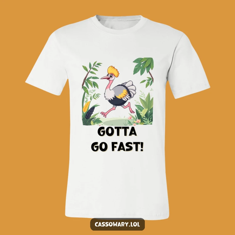 Funny Cassowary T-Shirt - Joyful Racing Bird Design